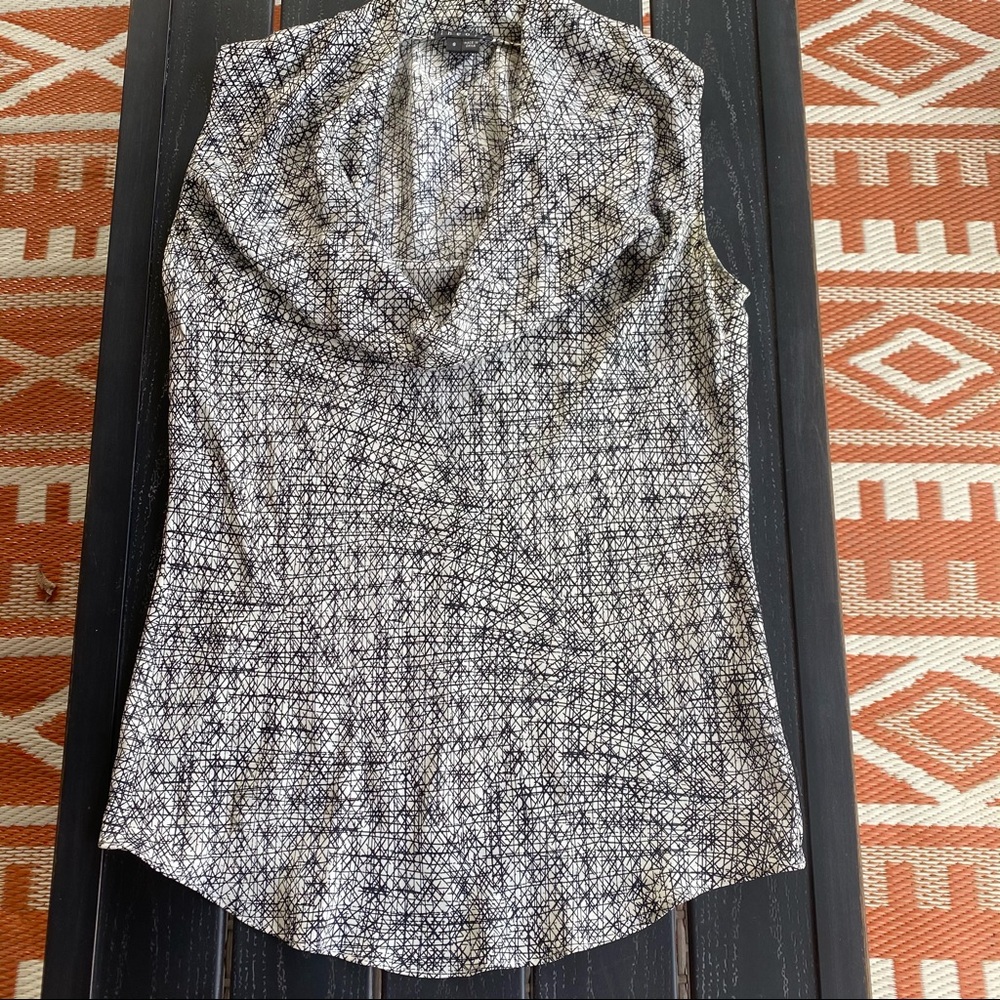 Theory Silk Drape Bust Blouse